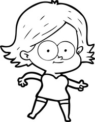 Obraz premium happy cartoon girl