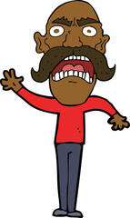Naklejka premium cartoon angry old man