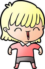 cartoon woman