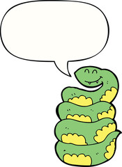 cartoon snake with speech bubble