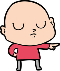 cartoon bald man