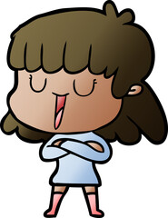 cartoon woman
