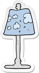 sticker of a cartoon lamp