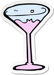 sticker of a cartoon cocktail