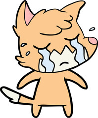 crying fox cartoon