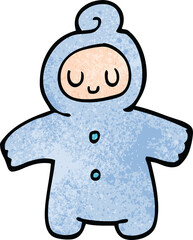 cartoon doodle human baby