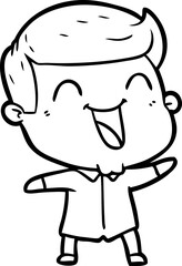 cartoon man laughing