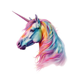 Obraz na płótnie Canvas cute unicorn isolated on white