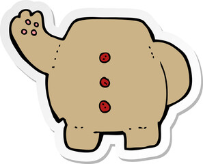 Obraz premium sticker of a cartoon teddy bear body