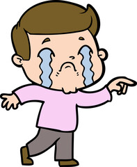 cartoon man crying