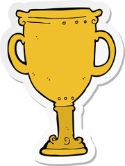 sticker of a cartoon trophy
