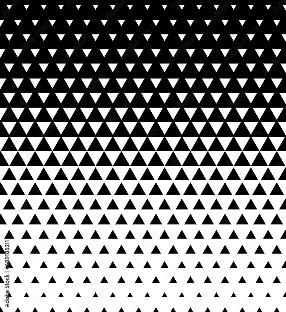 Poster Abstract halftone background pattern. Smooth transition with triangles shape. Vector Format 