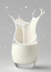 A Milk Splash Isolated On A White Background