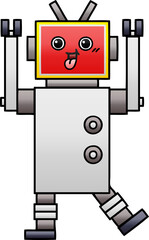 gradient shaded cartoon of a robot