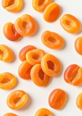 Dried Apricots Isolated On A White Background