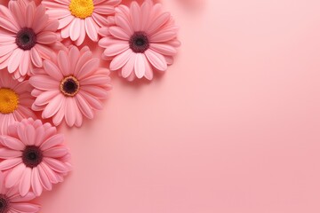 Womens Day Banner With Flower Decoration And Copy Space Photorealism