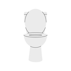Toilet bowl. Cleaning service tool. Housekeeping service equipment. Vector illustration.