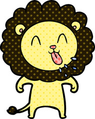 happy cartoon lion