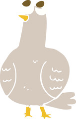 flat color illustration of bird