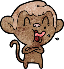 crazy cartoon monkey