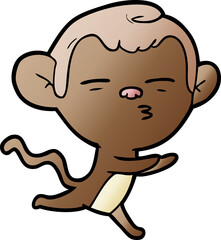 cartoon suspicious monkey