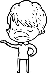 cartoon woman talking