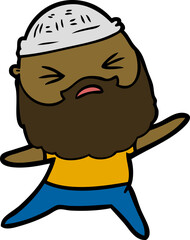 cartoon man with beard