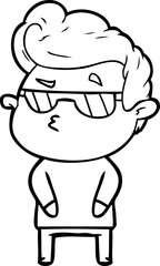 cartoon cool guy