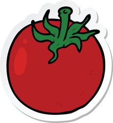 sticker of a cartoon tomato