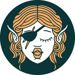icon of elf rogue character face