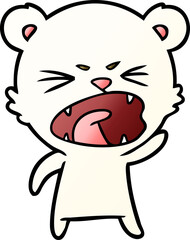 angry cartoon polar bear
