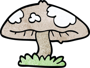 cartoon doodle mushroom