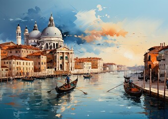 Grand Canal in Venice, Italy - obrazy, fototapety, plakaty