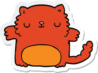 sticker of a cartoon cat