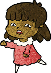 Fototapeta premium cartoon worried woman