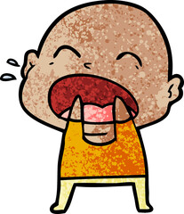 cartoon shouting bald man