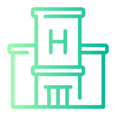 Fototapeta premium hotel gradient icon