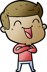 cartoon man laughing