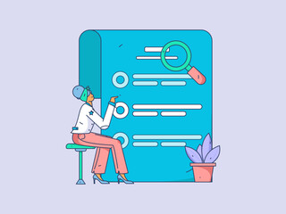 Business People Flat Vector Concept Operation Hand Drawn Illustration
