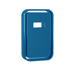 Blue Police assault shield icon isolated on transparent background.