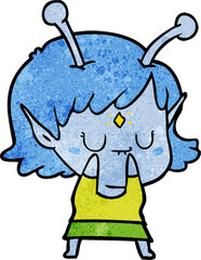 cartoon alien girl