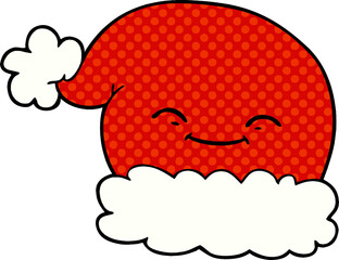 cartoon christmas santa hat