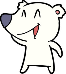 happy polar bear cartoon