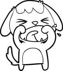 cute cartoon dog barking