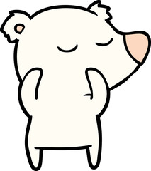 happy cartoon polar bear