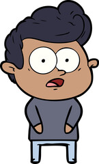 Obraz premium cartoon staring man