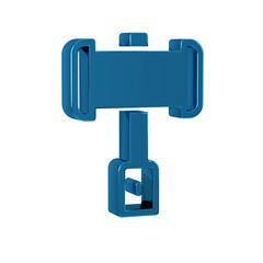 Blue Medieval battle hammer icon isolated on transparent background.