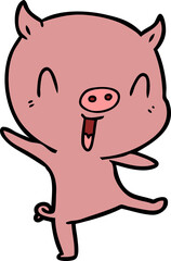cartoon pig dancing