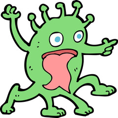 cartoon weird little alien