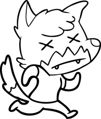 cartoon dead fox